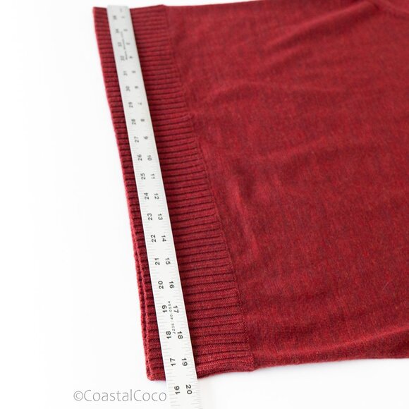 Vintage Valerie Separates 100% Merino Wool XL Turtleneck UK-Made Holiday Red - Picture 10 of 12